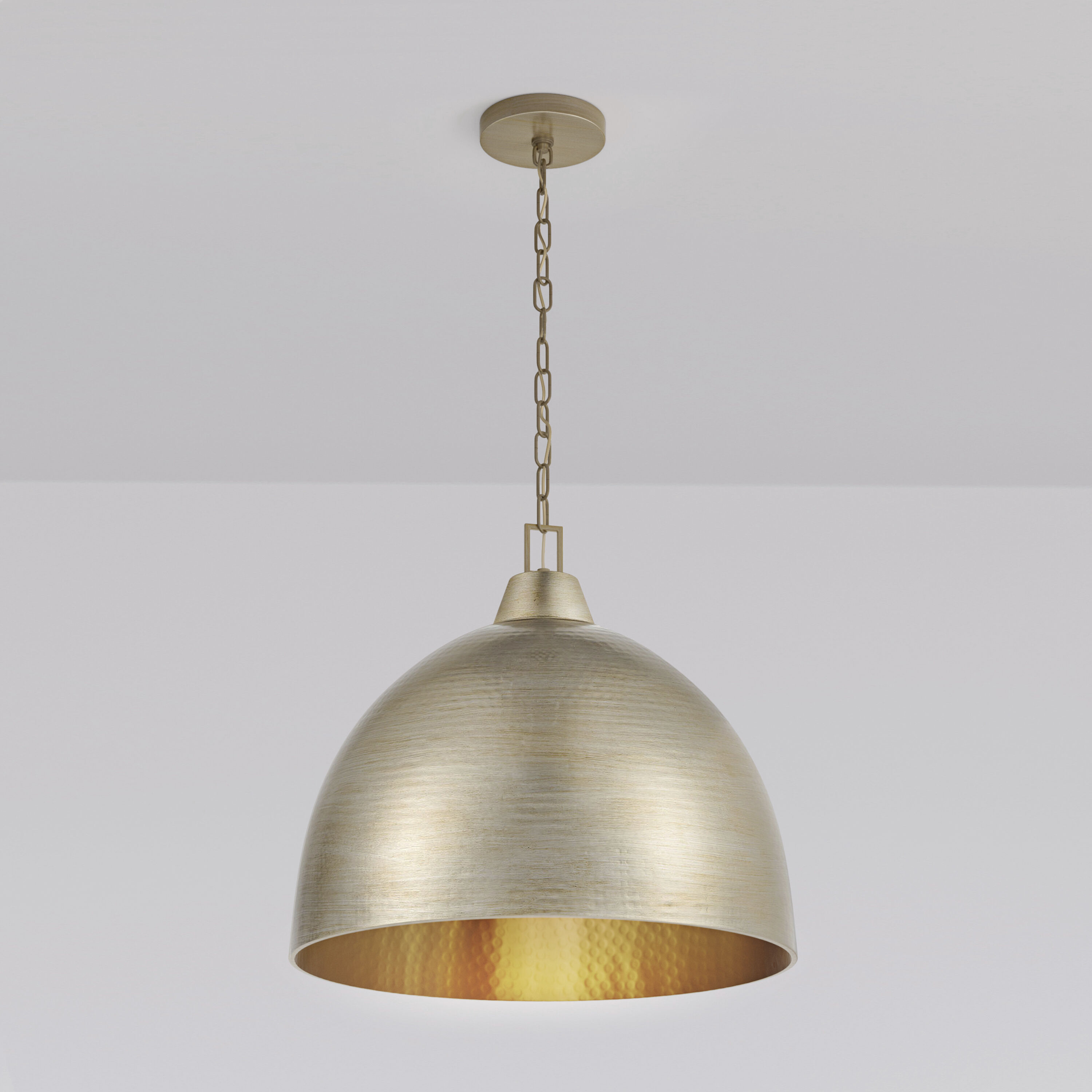 Arrco 3 Light 18 inch Antique Silver Leaf Pendant Ceiling Light